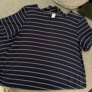 Old Navy Navy and White Striped Dress